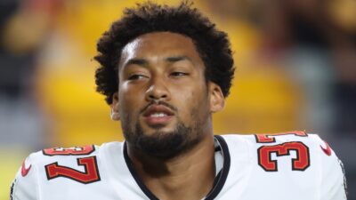 Josh Williams looks on