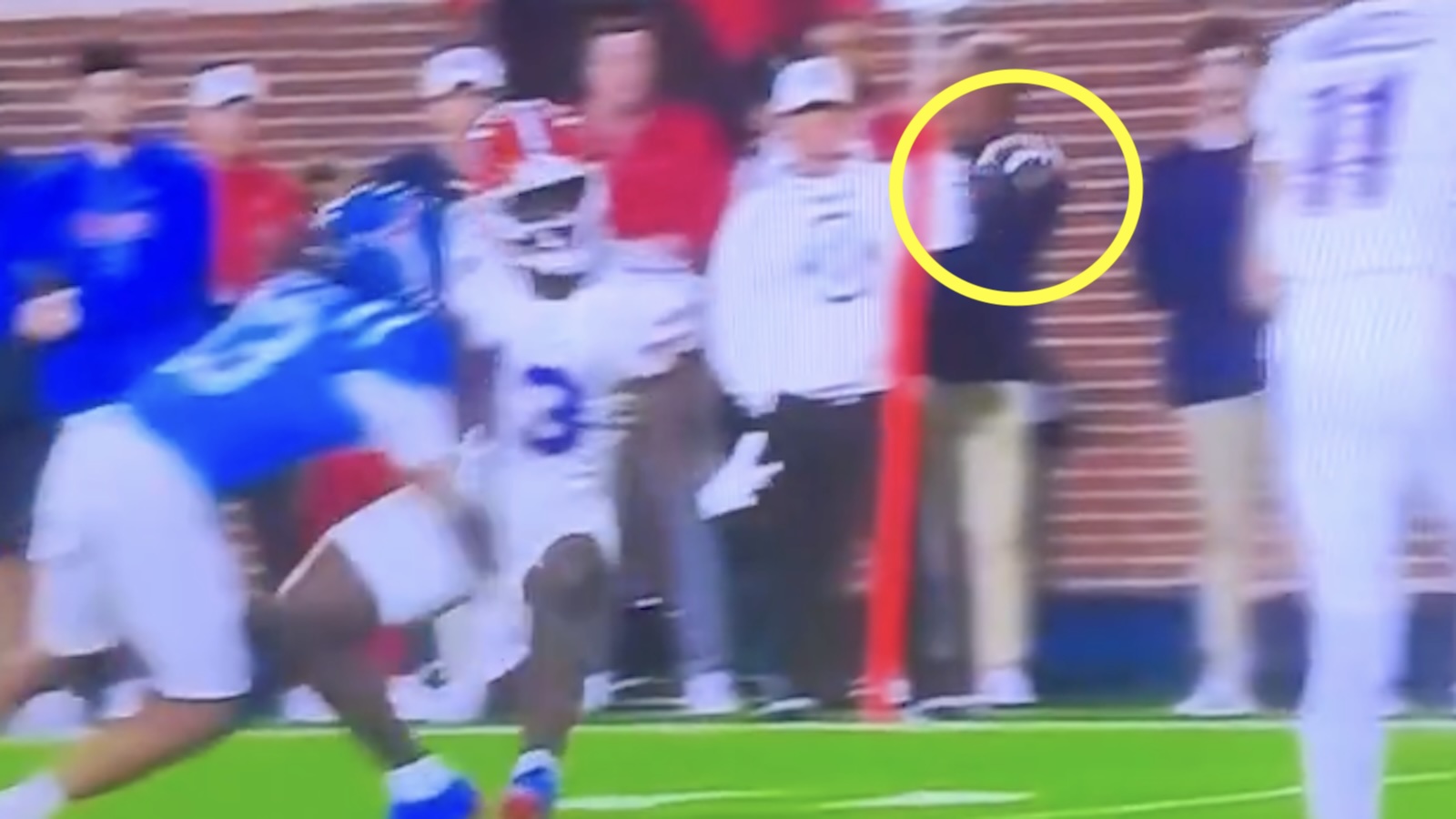 Ole Miss commits a pass interference penalty against Florida
