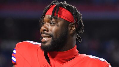 Shaq Lawson looks on