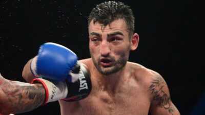 Vanes Martirosyan throws a punch