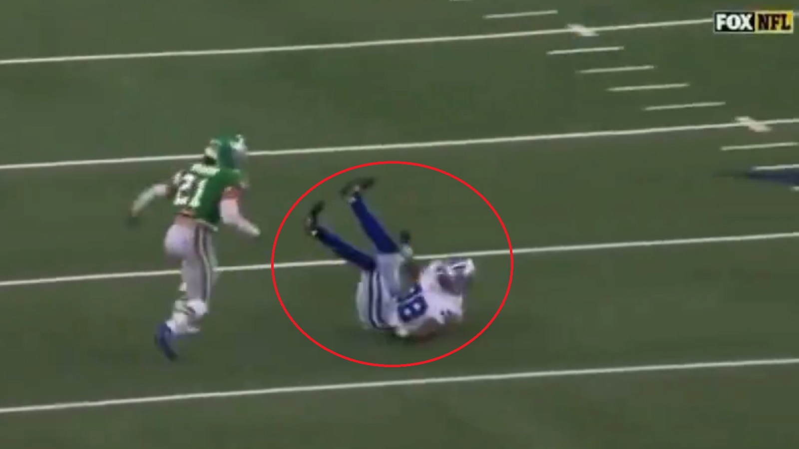 Alijah Clark on the ground