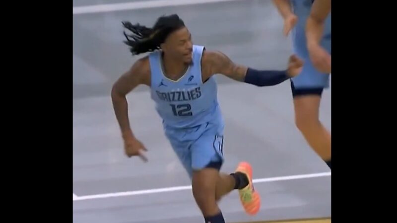 Ja Morant taunting an opponent