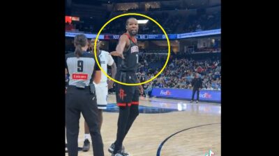 Kevin Durant talking trash to the stands