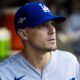 Enrique Hernandez standing in the dugout