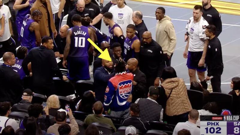 A Kings fan heckling Zach LaVine