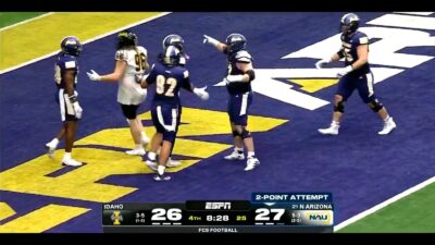 Northern Arizona celebrating after lights go out