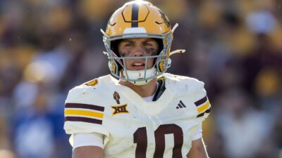 Sam Leavitt in a helmet