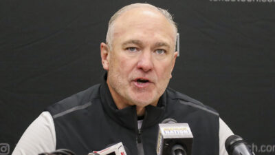 Texas Tech Red Raiders head coach Joey McGuire talking