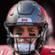 Mike Evans wearing a helmet.