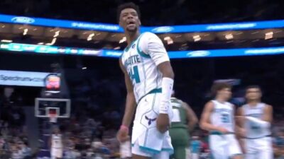 Brandon Miller taunting an opponent