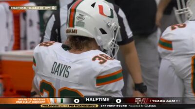 Carter Davis after missing a field goal