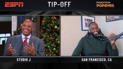 Charles Barkley and Draymond Green on a broadcast