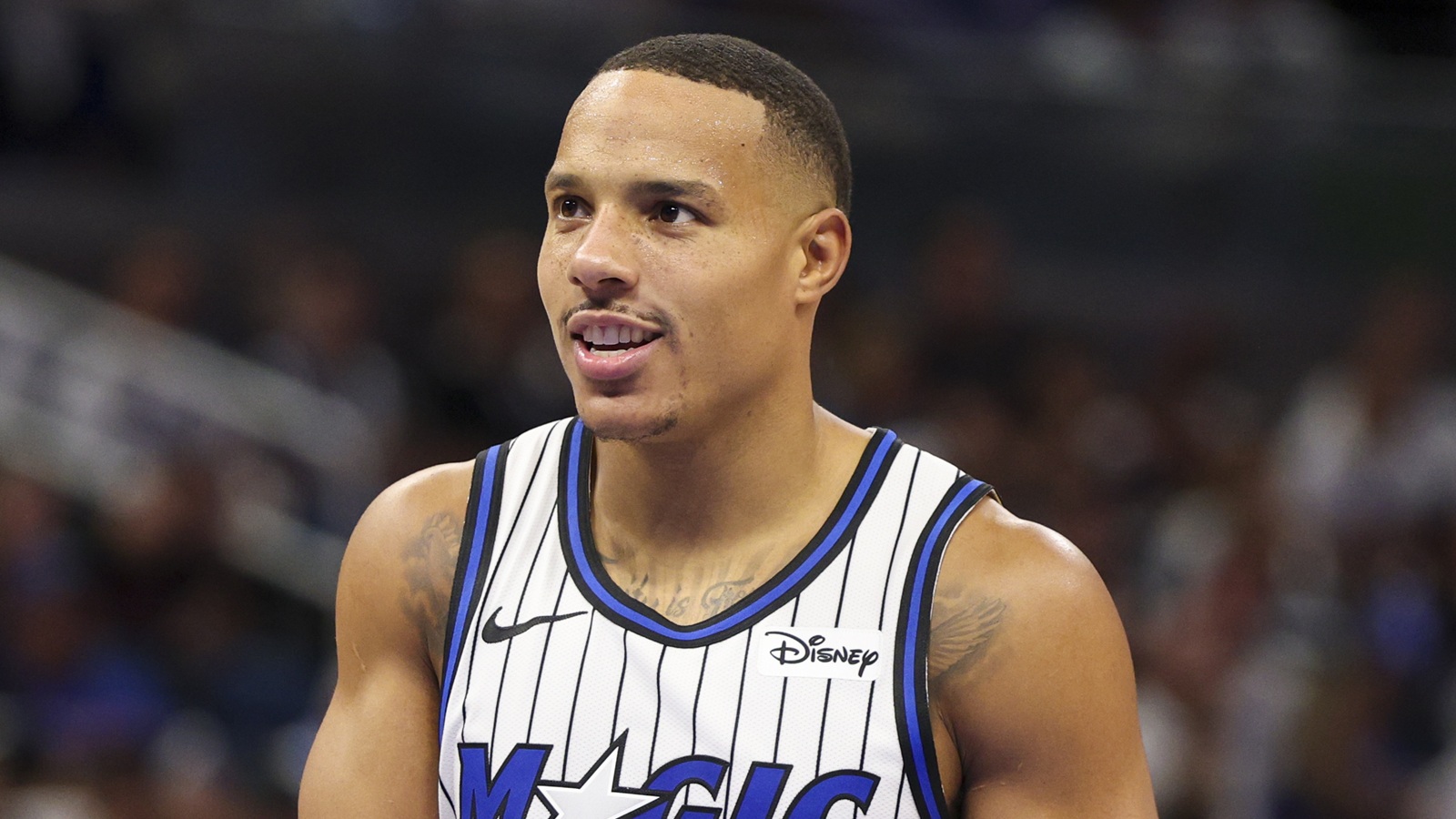 Desmond Bane smiling during a game