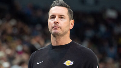 JJ Redick in a black Lakers sweater