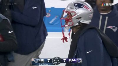Stefon Diggs on the Patriots' sideline