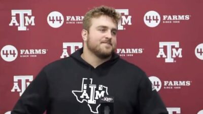 Trey Zuhn in a Texas A&M hoodie