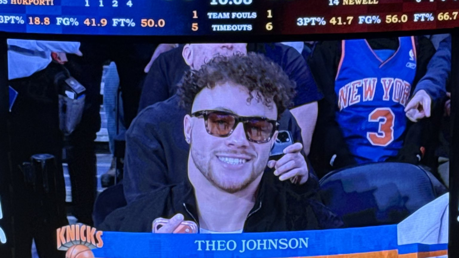 New York Giants TE Theo Johnson at MSG