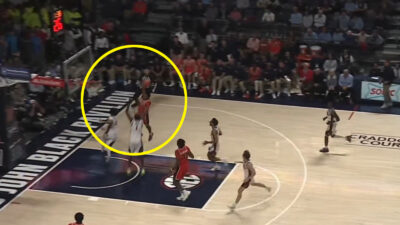Auburn's Tahaad Pettiford goes for a dunk