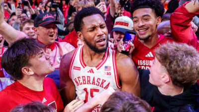Nebraska fans storm court