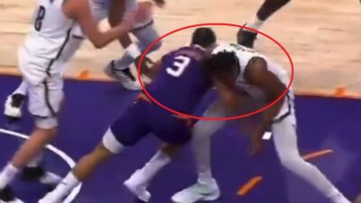 Dillon Brooks striking Nic Claxton