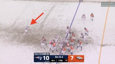 Patriots QB Drake Maye running