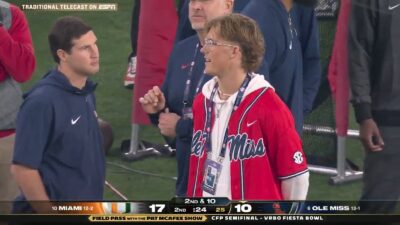 Jaxson Dart at the Fiesta Bowl