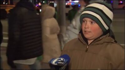 Young Eagles fan Sam Salvo
