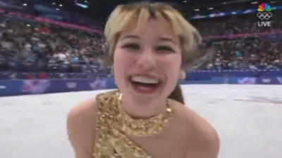 Alysa Liu celebrates