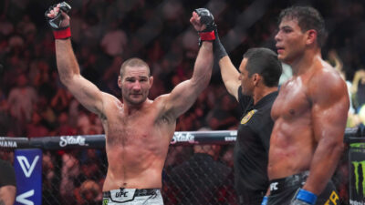 Sean Strickland after a victory.