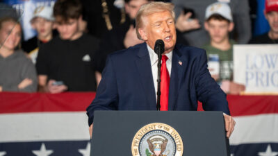 President Donald Trump speaks