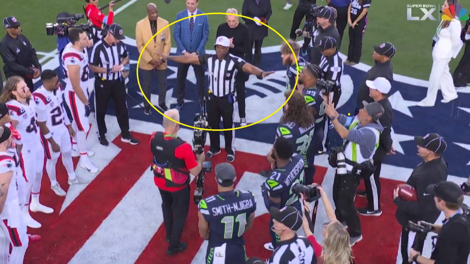Referee does a coin toss