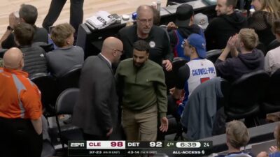 Pistons fan ejected after incident with Cavaliers guard Dennis Schroder