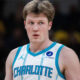 Hornets rookie Kon Knueppel looking to the side
