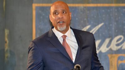 Tony Clark in a suit