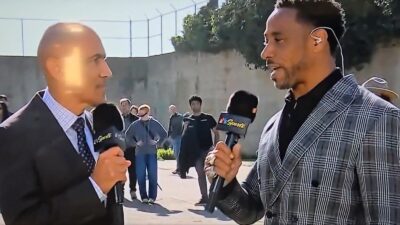 Rodney Harrison confronting Tony Dungy