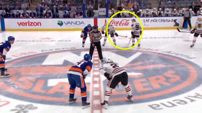 Connor Bedard skates over to Anton Frondell