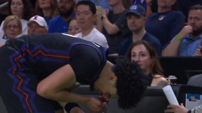 David Punch with a bloody nose