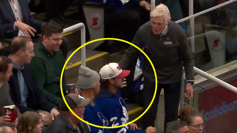 George Springer and Ernie Clement at a Maple Leafs game