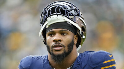 Micah Parsons with his helmet off