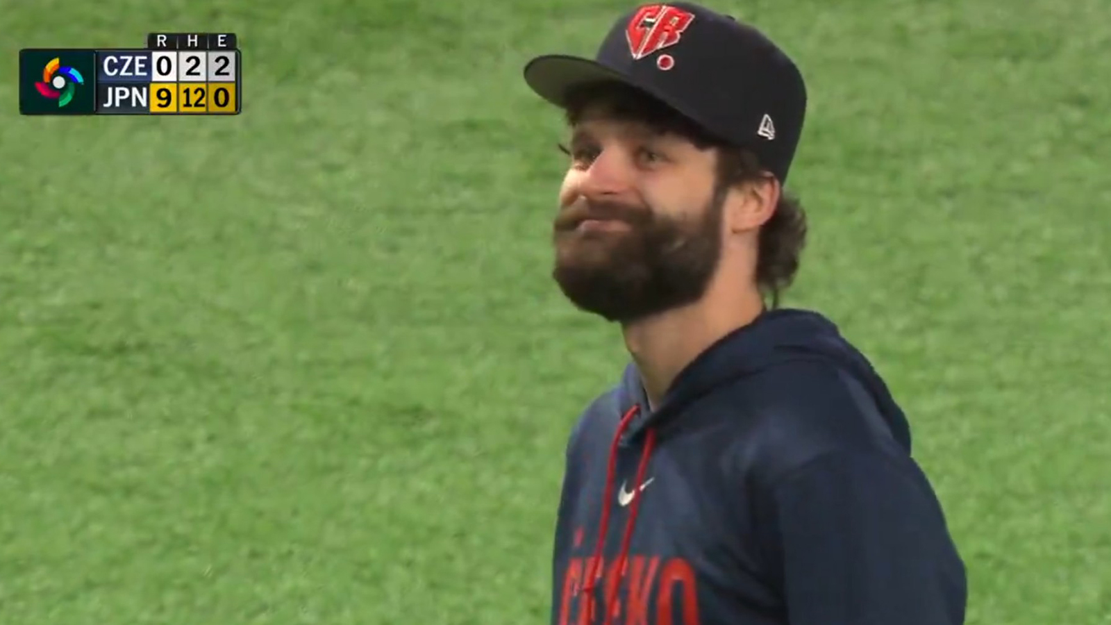 Ondrej Satoria staring at the crowd