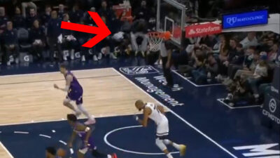 Timberwolves players on the bench