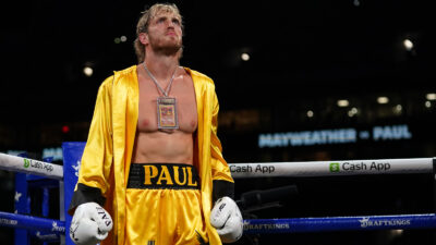 Logan Paul in a boxing ring.