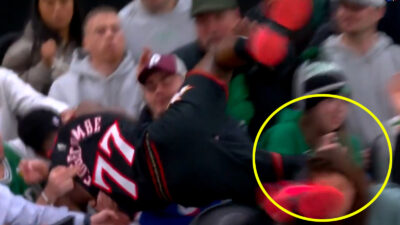 VJ Edgecombe dives into the stands