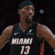 Bam Adebayo in a Heat uniform