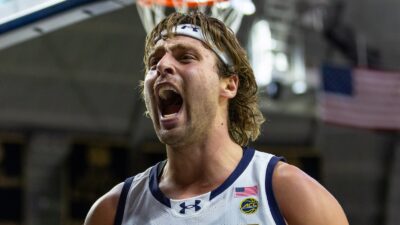 Carson Towt celebrating