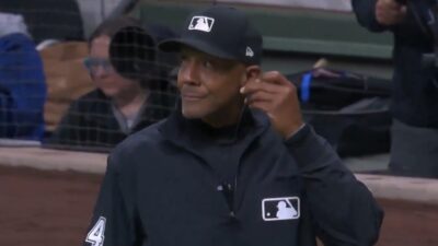 CB Bucknor working first base