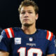 Drake Maye in a Patriots uniform