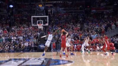 St. John's Dylan Darling taking a shot against Duke