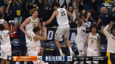 Michigan players celebrating
