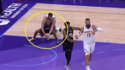 Nikola Jokic wrapping up Keyonte George